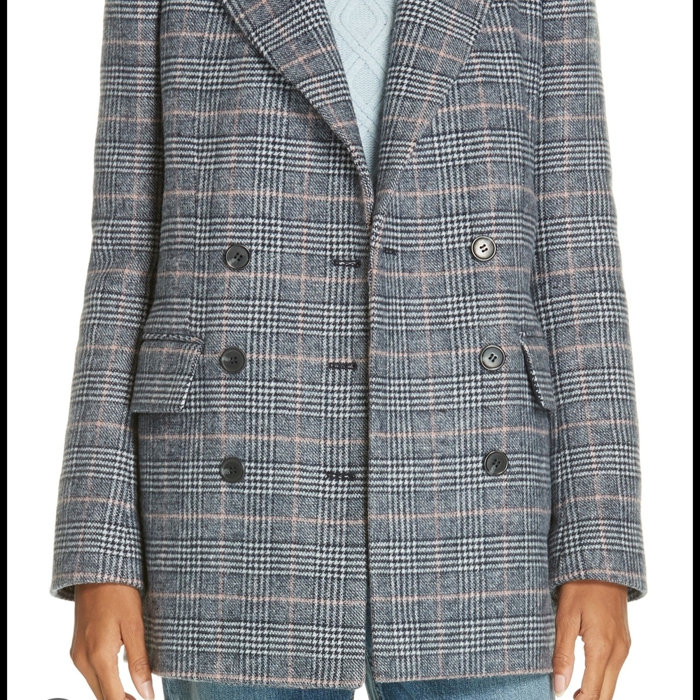 Rebecca Taylor Wool Plaid Coat